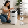 Lixeira Antiodor com Tampa Giravel 10 Litros - Branca