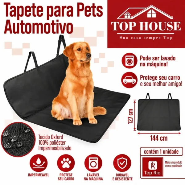 Tapete Para Pets Automotivo - Preto - 4