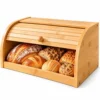 trc1372-5 Porta Pães de Bambu com Tampa Retrátil Bambu - 5