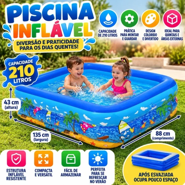 Piscina Inflável - Azul - 2