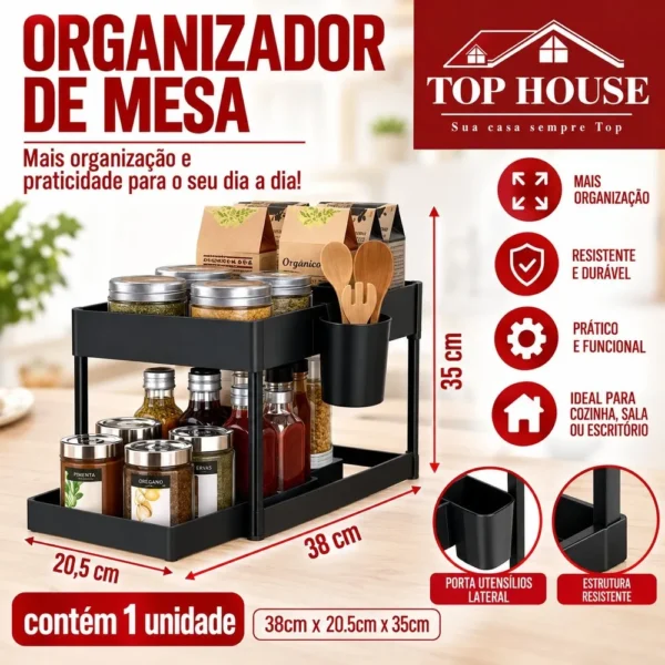 trc1550-2 Organizador de Mesa Preto - 2