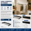 Varal Dobrável 80cm Para Parede