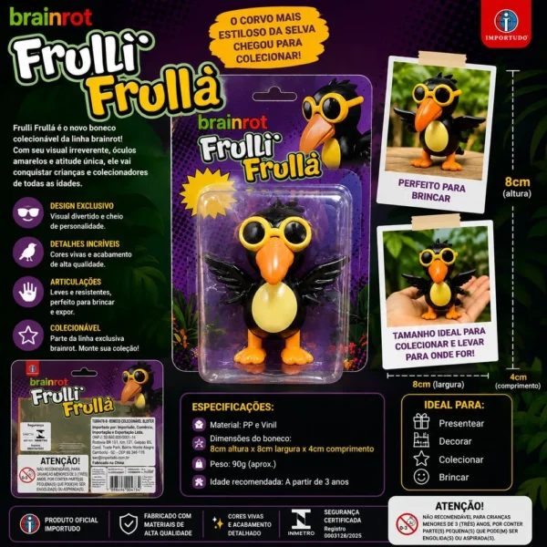 tud0478-4 Boneco Colecionável Brainrot Frulli Frullà - 4