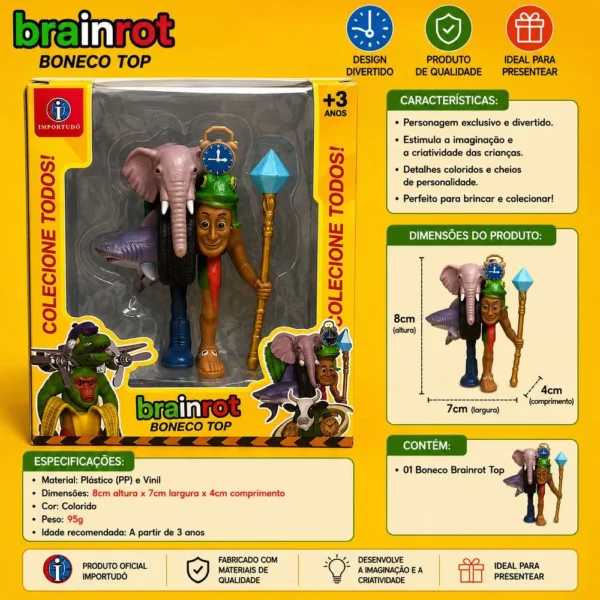 Boneco Brainrot Colecionável