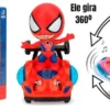 Boneco Heroi Aranha Com Luzes e Giratório - Vermelha