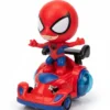 Boneco Heroi Aranha Com Luzes e Giratório - Vermelha - 3