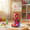 Boneco Heroi Aranha Com Luzes e Giratório - Vermelha - 5