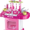 tud0696-3 Cozinha Infantil Play Chef com Som e Luz - Rosa - 3