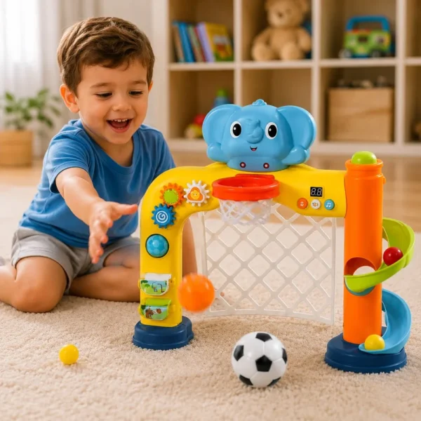 Brinquedo Baby Sports Elefantinho 3 Em 1 Com Luz E Som - 2