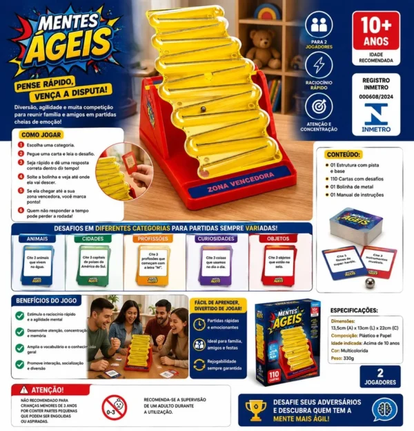 Jogo Mentes Ágeis 2 Jogadores