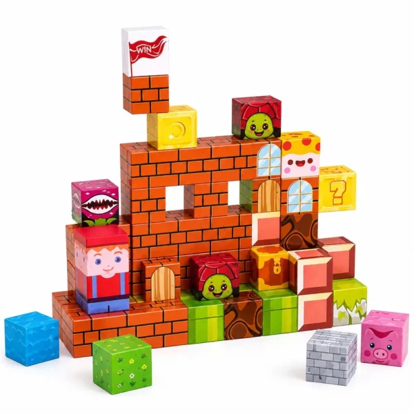 tw883-5-1 Kit Bloco Magnético Infantil com 60 Peças - Verde