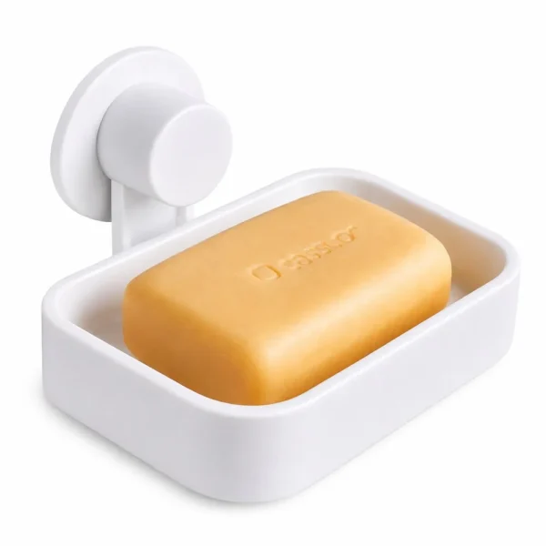 Suporte Para Sabonete com Ventosa Adesiva - Branca - 2