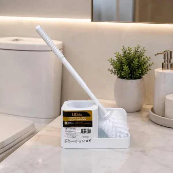 ud05.0010.006-2 Kit Suporte Multiuso e Escova Sanitária - Branca - 2