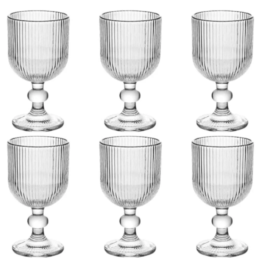 v1059.01-1 Conjunto 6 Taças Vidro Versalhes 340ml